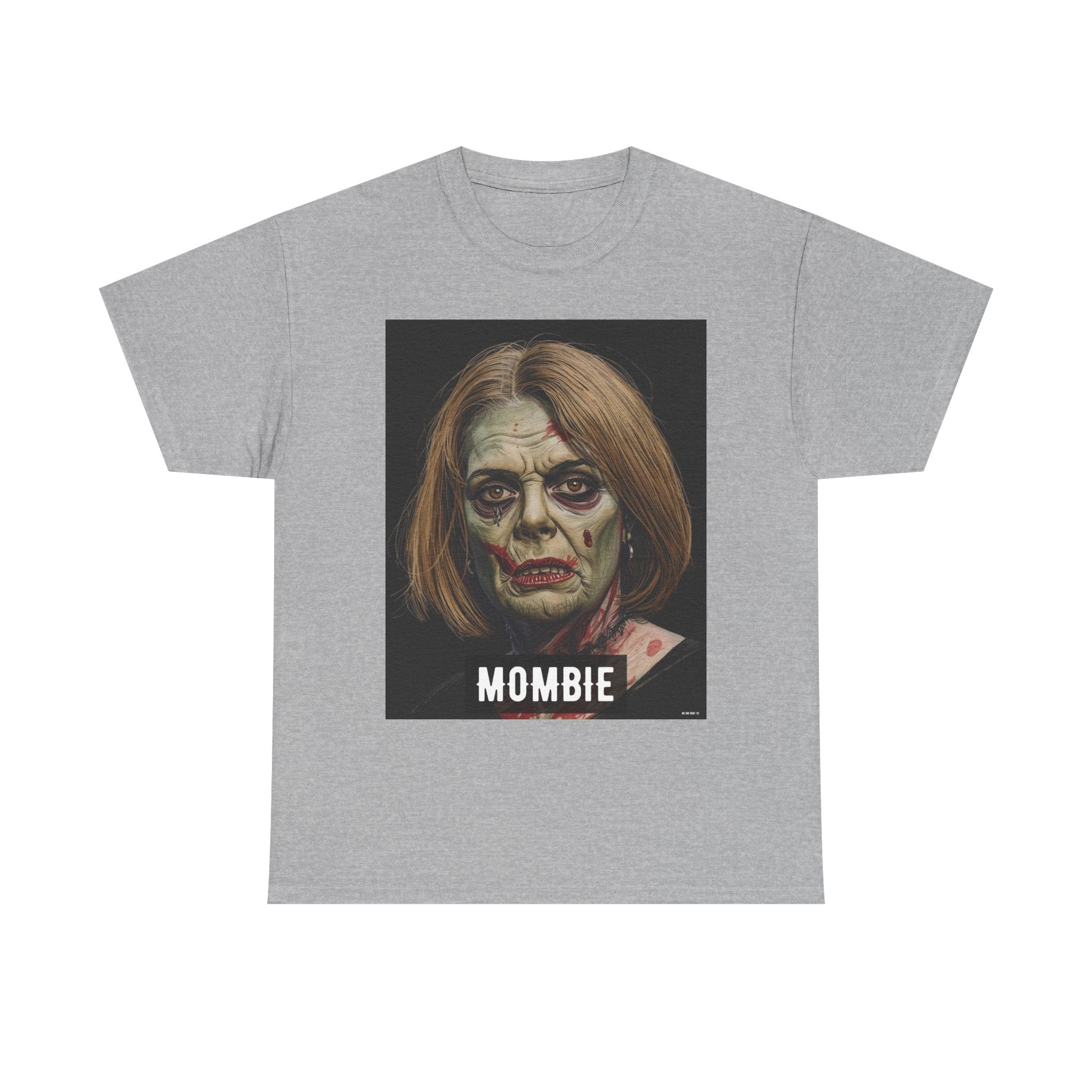 Mombie Halloween Printed T-Shirt 100% Cotton Scary Novelty Mom Zombie Tee