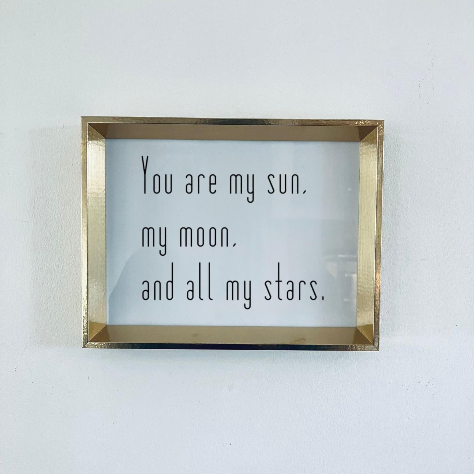 Retro Gold Framed Love Quote Print Valentine&#39;s Day Gift Friend Girlfriend Poem Anniversary Wall