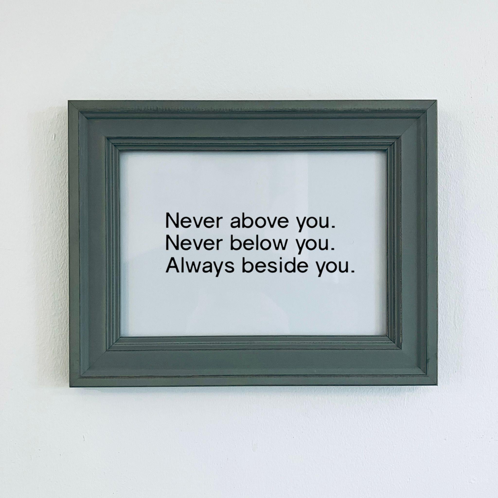 Rustic Green Framed Love Quote Print Valentine&#39;s Day Gift Friend Girlfriend Boyfriend Anniversar