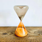 Large 70s Inspired Retro Glass Sand Egg Timer Orange Homeware Gift 19cm