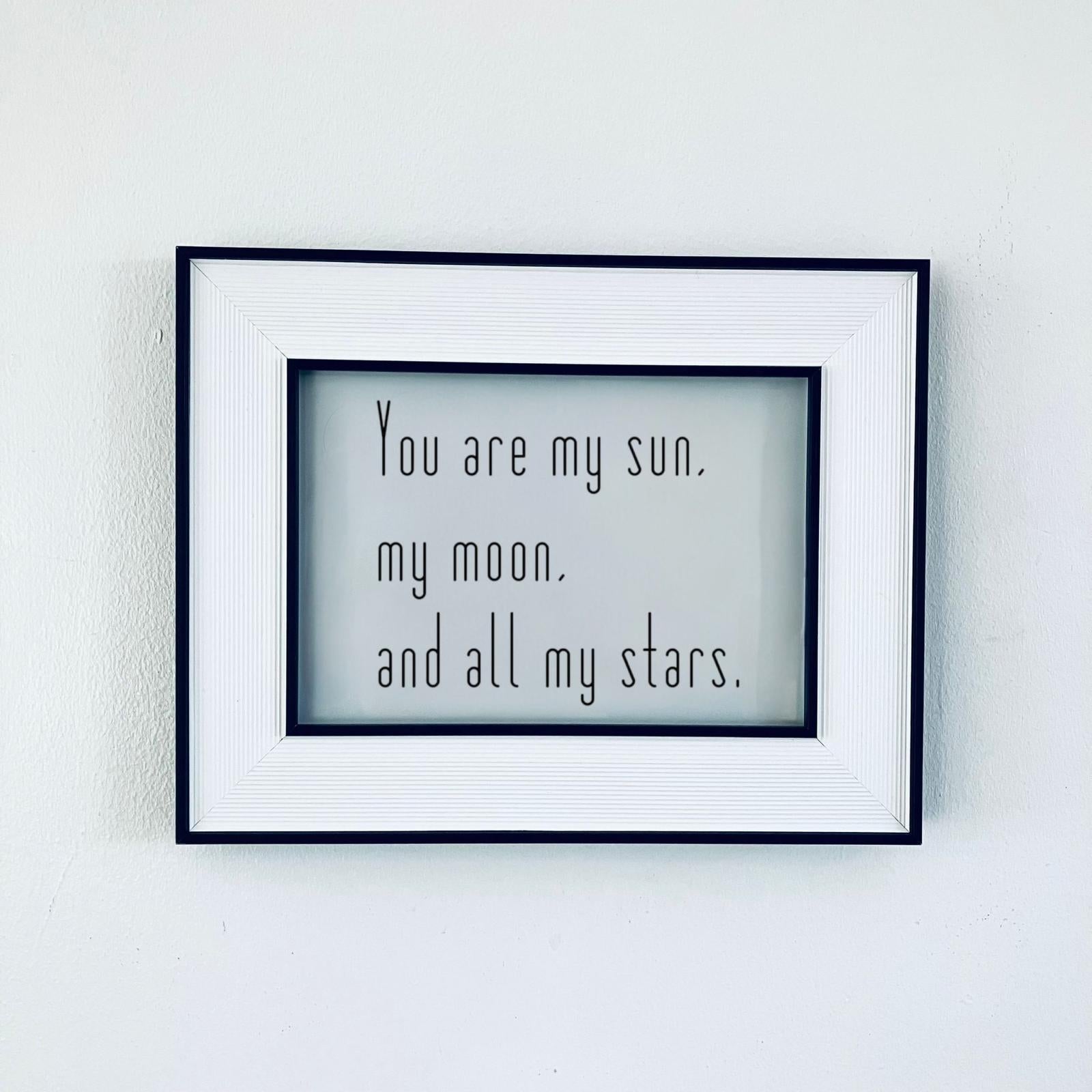Classic Framed Love Quote Print Valentine&#39;s Day Gift Friend Girlfriend Boyfriend Anniversary Poe
