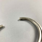 Vintage 925 Sterling Silver Wave Modernist Split Band Cuff Bangle
