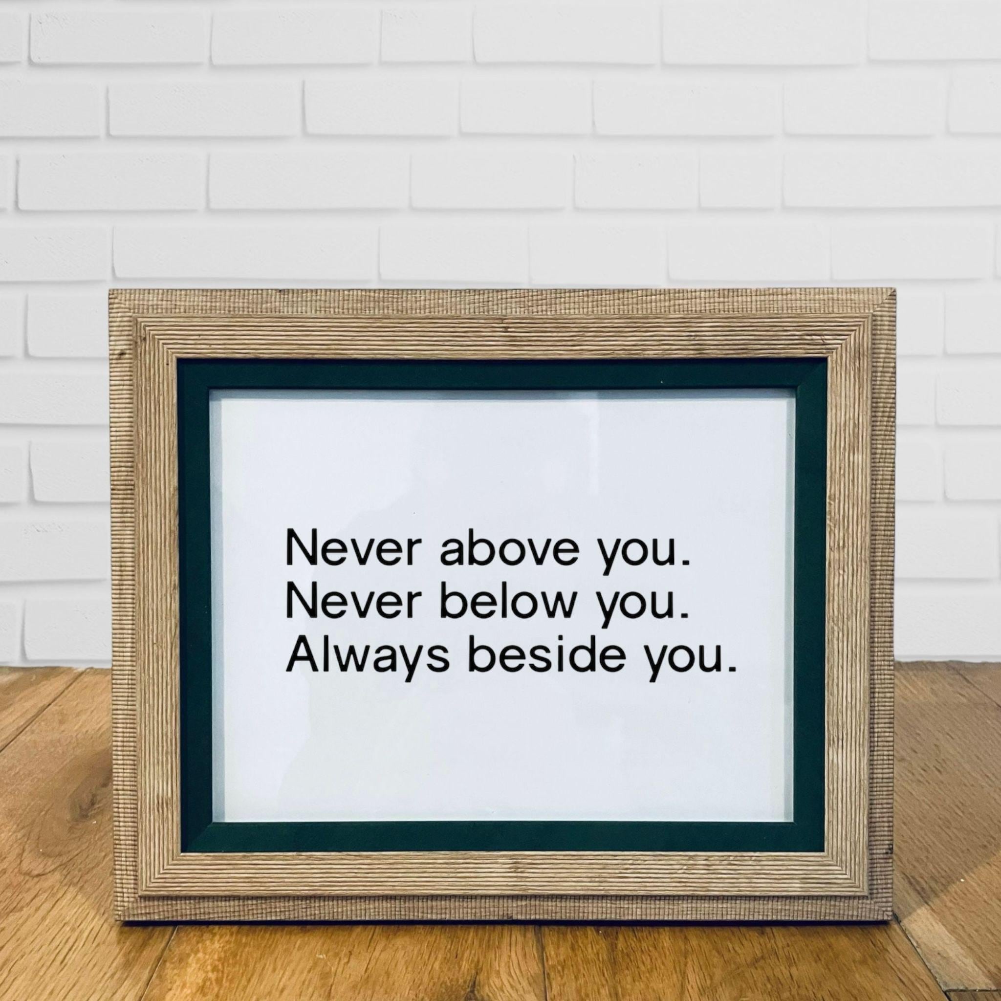 Natural Wood Framed Love Quote Print Valentine&#39;s Day Gift Friend Girlfriend Boyfriend Anniversar