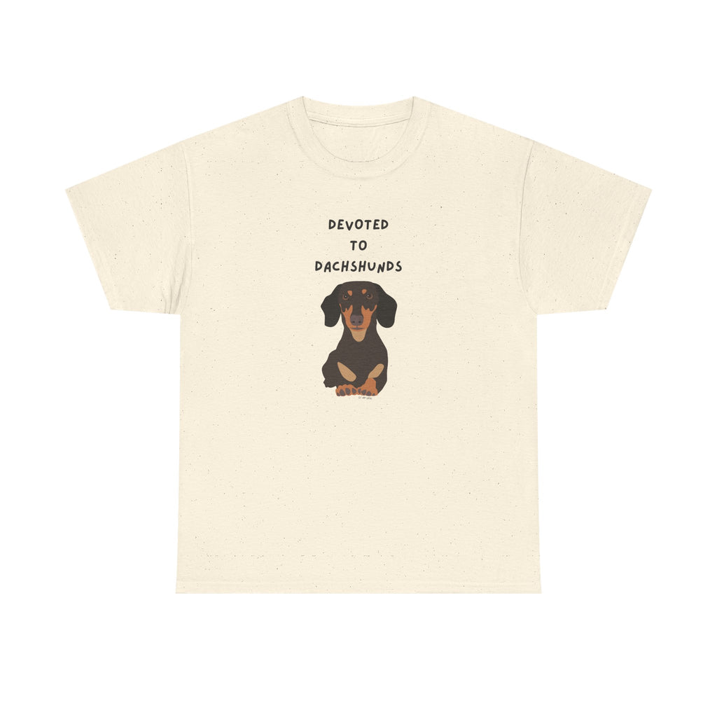 Devoted To Dachshunds Sausage Dog Printed T-Shirt 100% Cotton Novelty Cute Dog Tee Gift