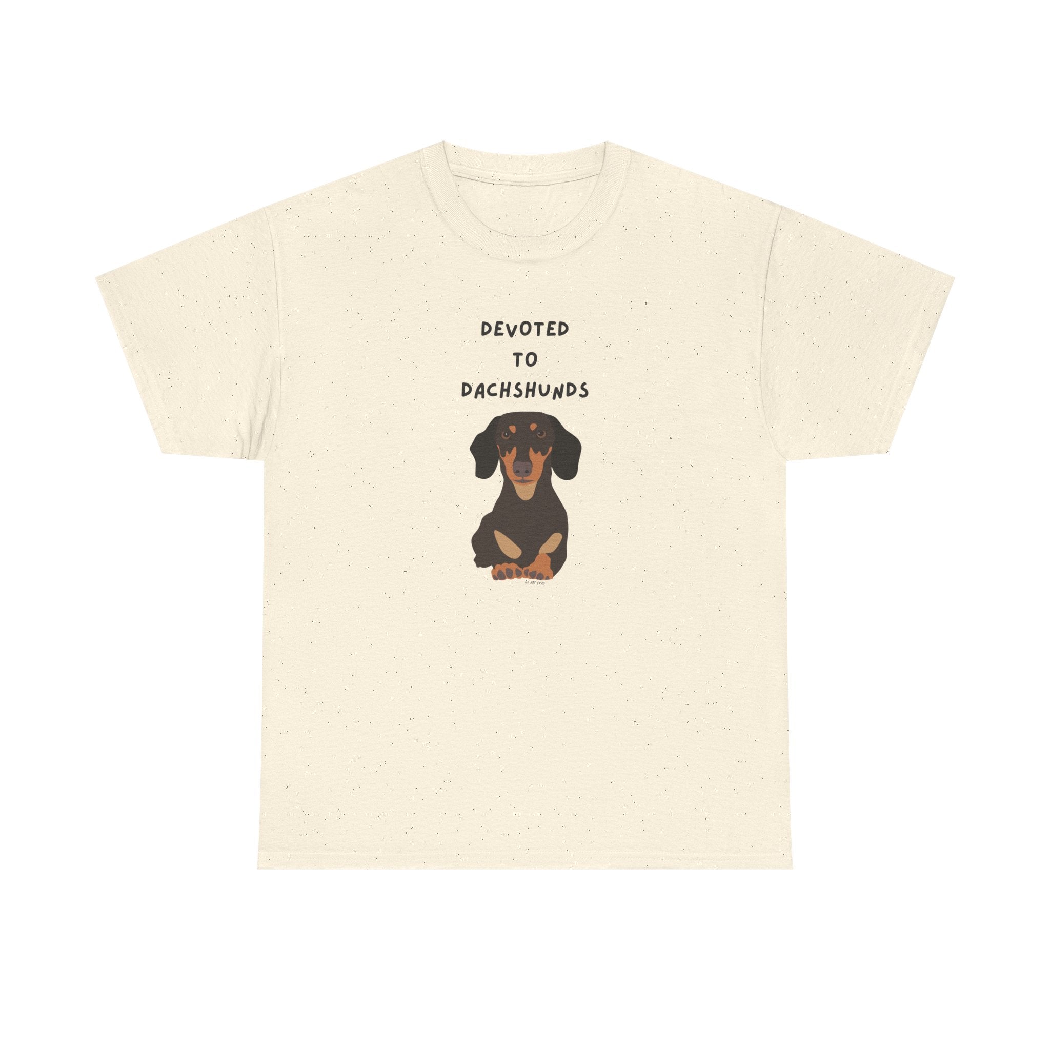 Devoted To Dachshunds Sausage Dog Printed T-Shirt 100% Cotton Novelty Cute Dog Tee Gift