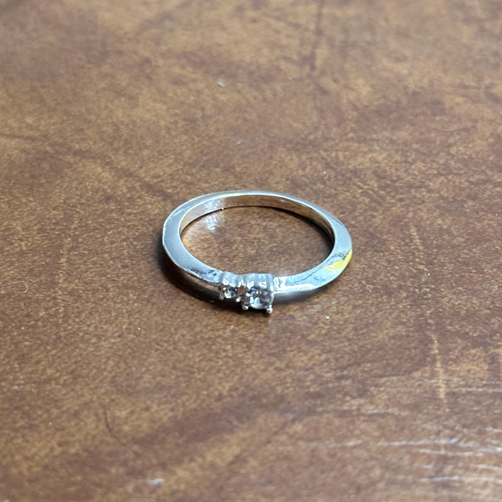 Vintage Stackable Signet Ring Collection Silver/Gold Tone Ring Bundle 4 Pieces - Size P