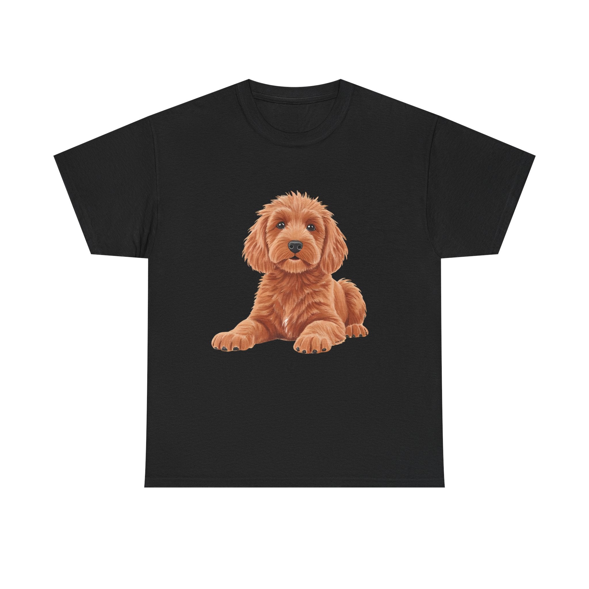 Brown Cockapoo Printed T-Shirt 100% Cotton Novelty Cute Dog Tee Gift