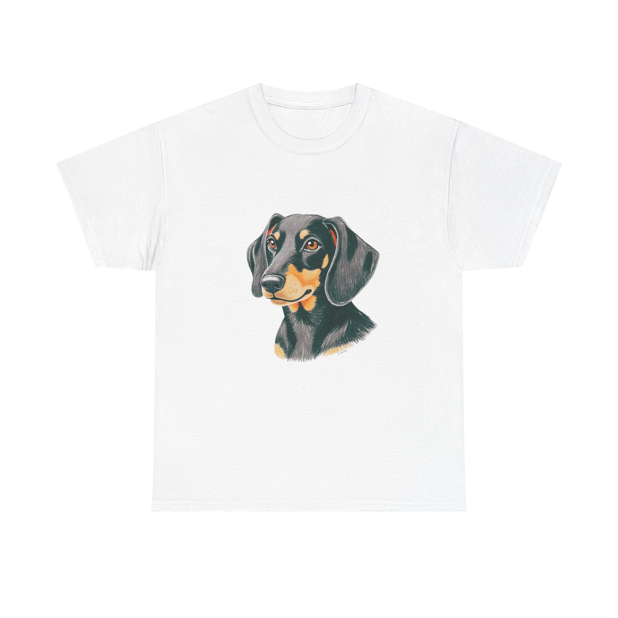 Dachsund Sausage Dog Printed T-Shirt 100% Cotton Novelty Cute Dog Tee Gift
