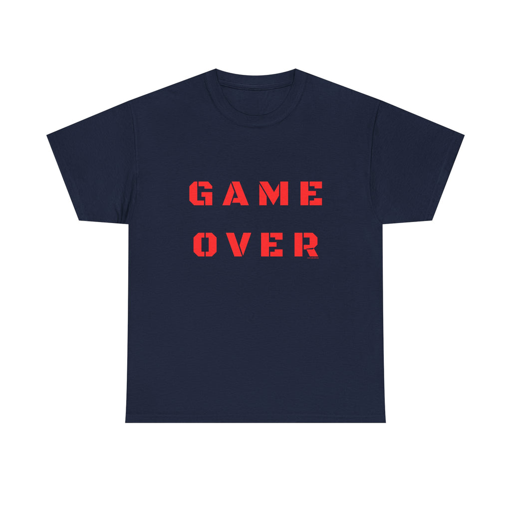 Game Over Printed T-Shirt 100% Cotton Novelty Gamer Tee Gift