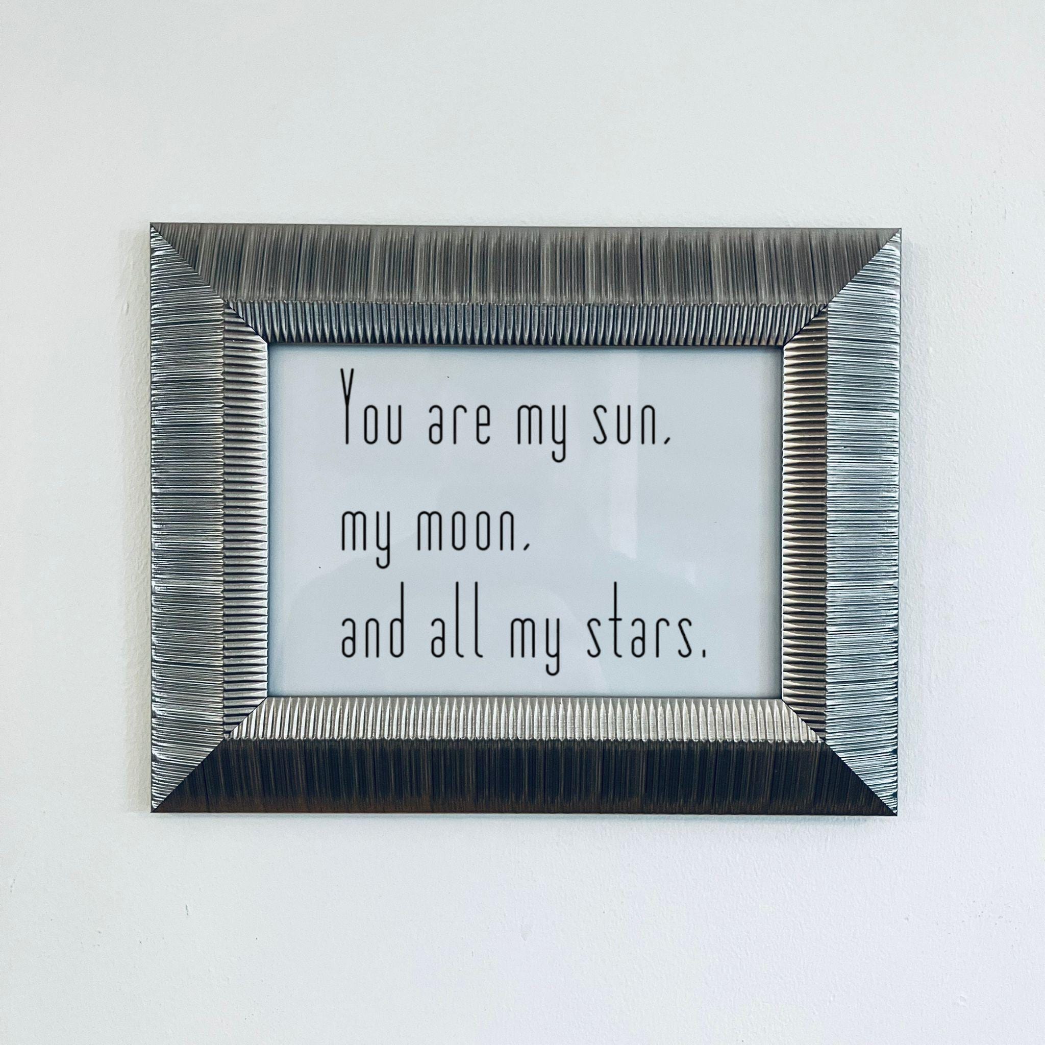 Ribbed Silver Framed Love Quote Print Valentine&#39;s Day Gift Friend Girlfriend Boyfriend Anniversa
