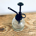 Vintage Style Glass Spritzer Bottle With Black Spray Button Vintage Homeware Gif