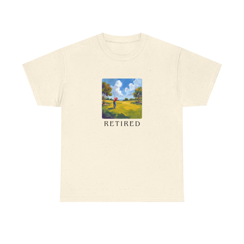 Retired Golf Printed T-Shirt 100% Cotton Novelty Grandad Retirement Golfer Tee Gift