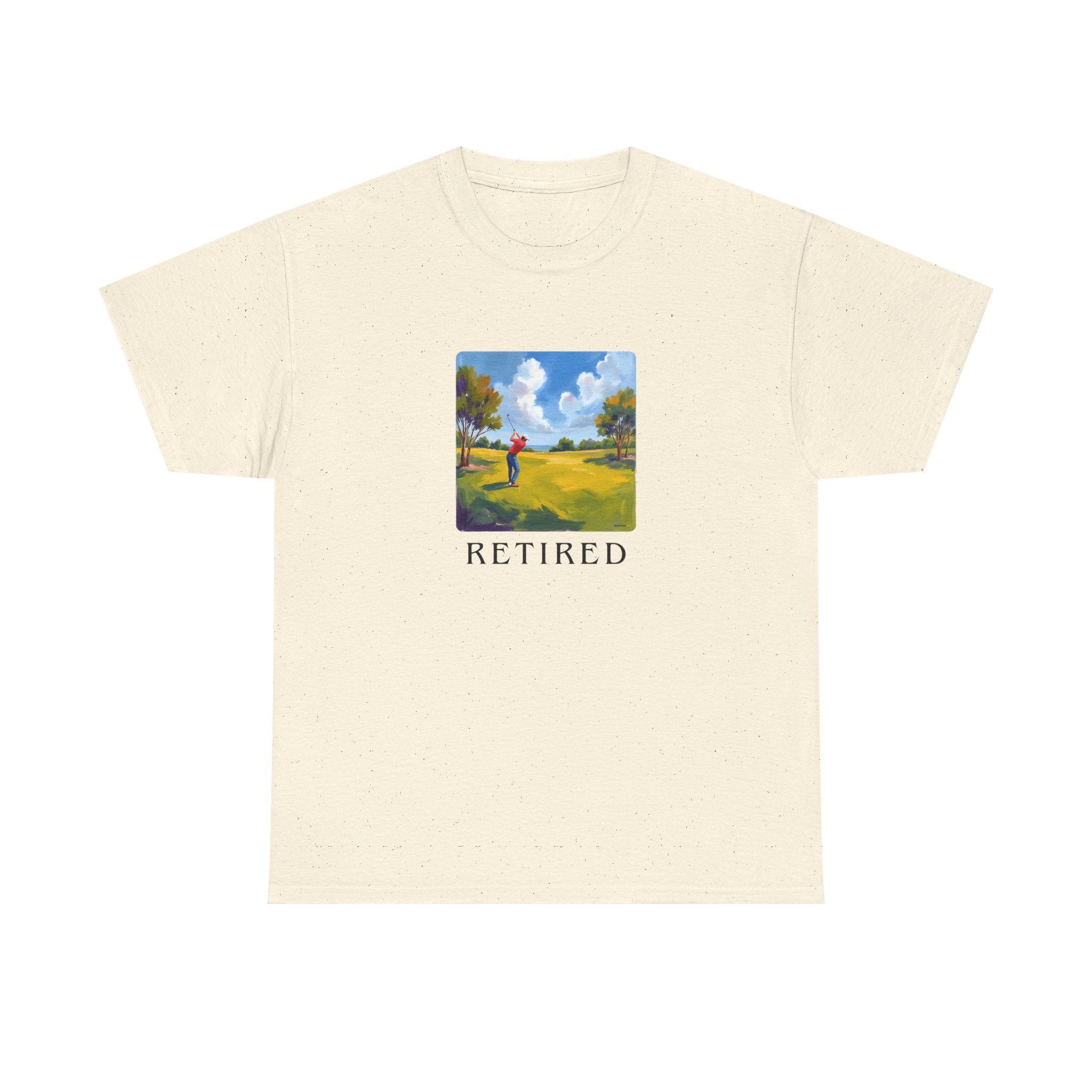 Retired Golf Printed T-Shirt 100% Cotton Novelty Grandad Retirement Golfer Tee Gift