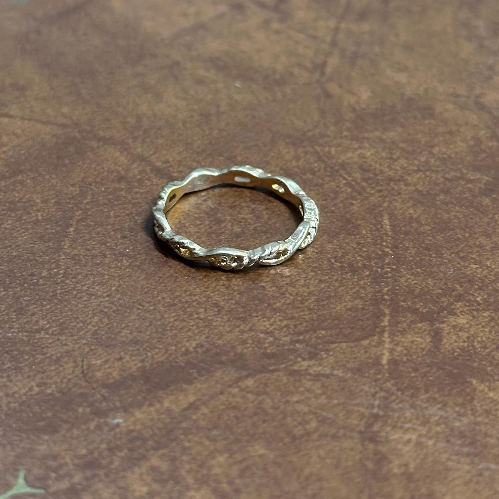 Vintage Costume Ring Bundle Silver/Gold Tone Stackable Rings Collection 4 Pieces - Size P 1/2