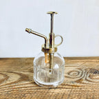 Vintage Style Glass Spritzer Bottle With Gold Spray Button Vintage Homeware Gift 16cm