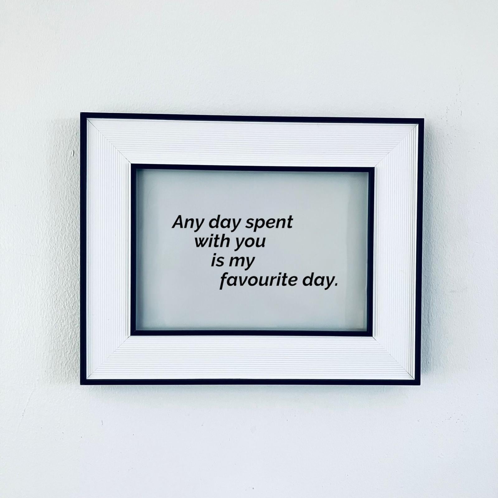 Classic Framed Love Quote Print Valentine&#39;s Day Gift Friend Girlfriend Boyfriend Anniversary Poe