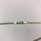 Vintage 925 Sterling Silver Short Choker Chain Necklace Made In Italy.