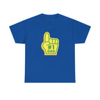 Novelty #1 Dad Hand Printed T-Shirt 100% Cotton Retro Dad Tee Birthday Father's Day Gift