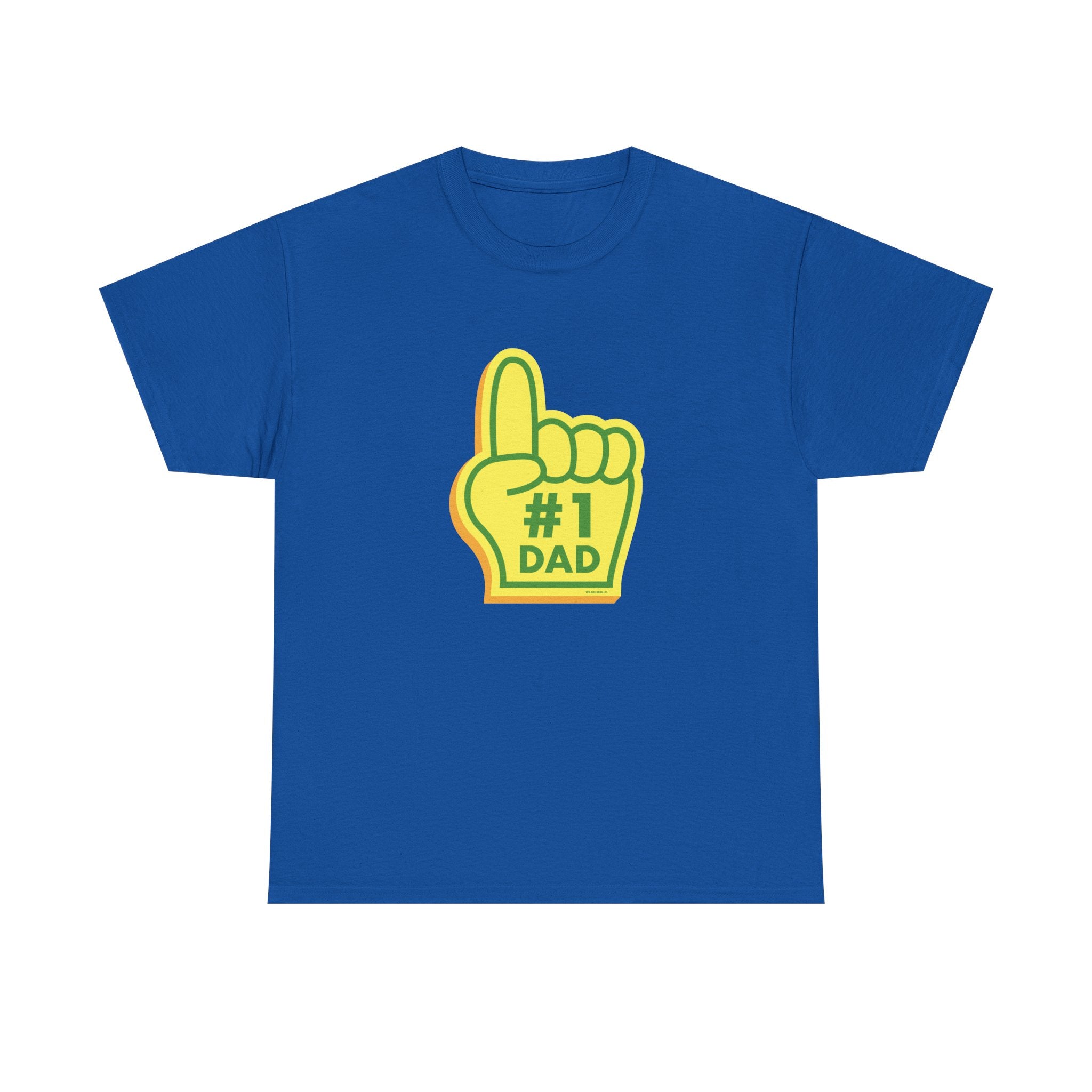 Novelty #1 Dad Hand Printed T-Shirt 100% Cotton Retro Dad Tee Birthday Father's Day Gift