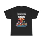 Clowning Around Novelty Printed T-Shirt 100% Cotton Weird Clown Merry Go Round Halloween Tee