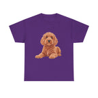 Brown Cockapoo Printed T-Shirt 100% Cotton Novelty Cute Dog Tee Gift