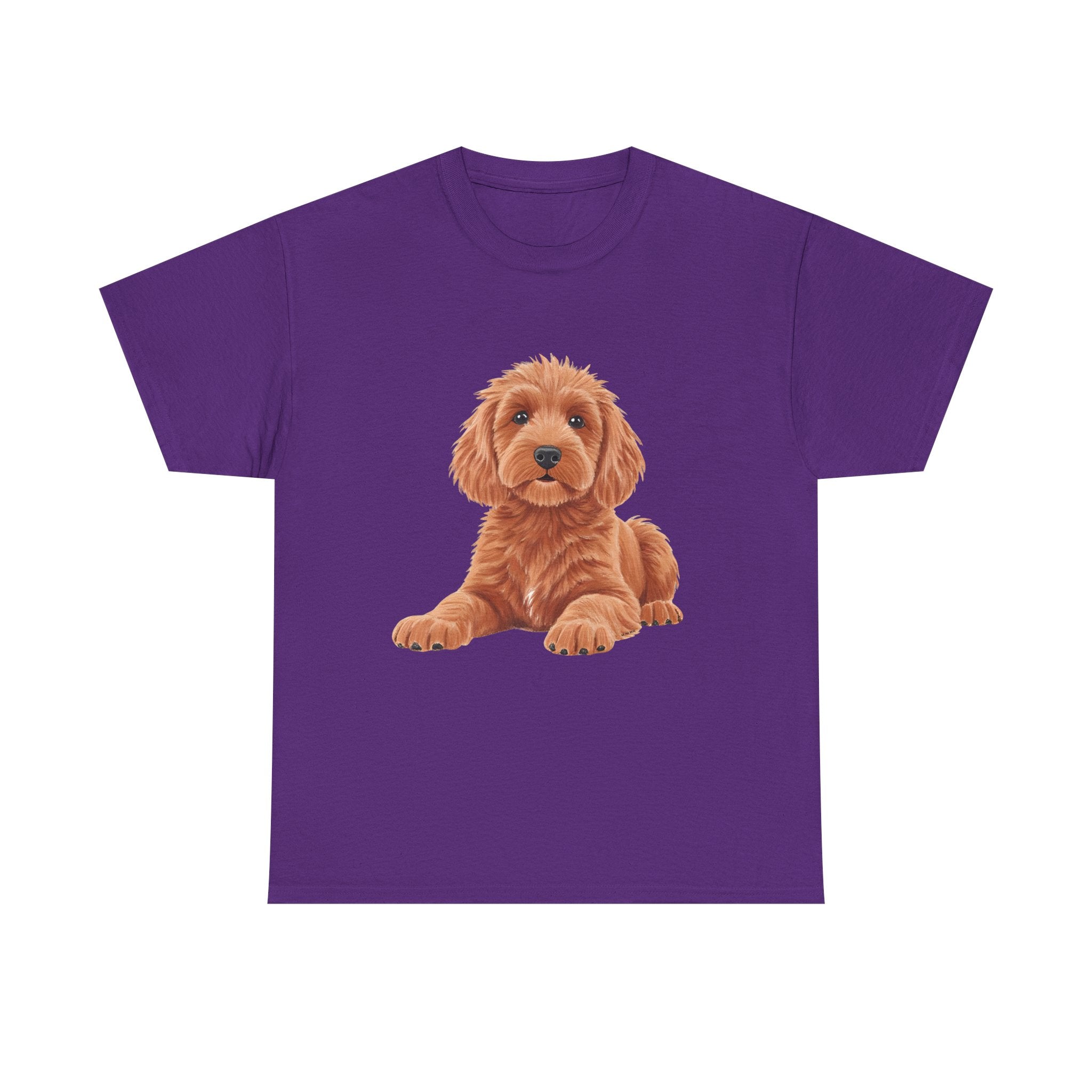 Brown Cockapoo Printed T-Shirt 100% Cotton Novelty Cute Dog Tee Gift