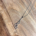 Vintage Delicate Floral 925 Sterling Silver Pendant Necklace Gift