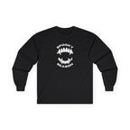 Spooky Season Long Sleeve Tee 100% Cotton Scary Vampire Teeth Halloween T-Shirt Gift
