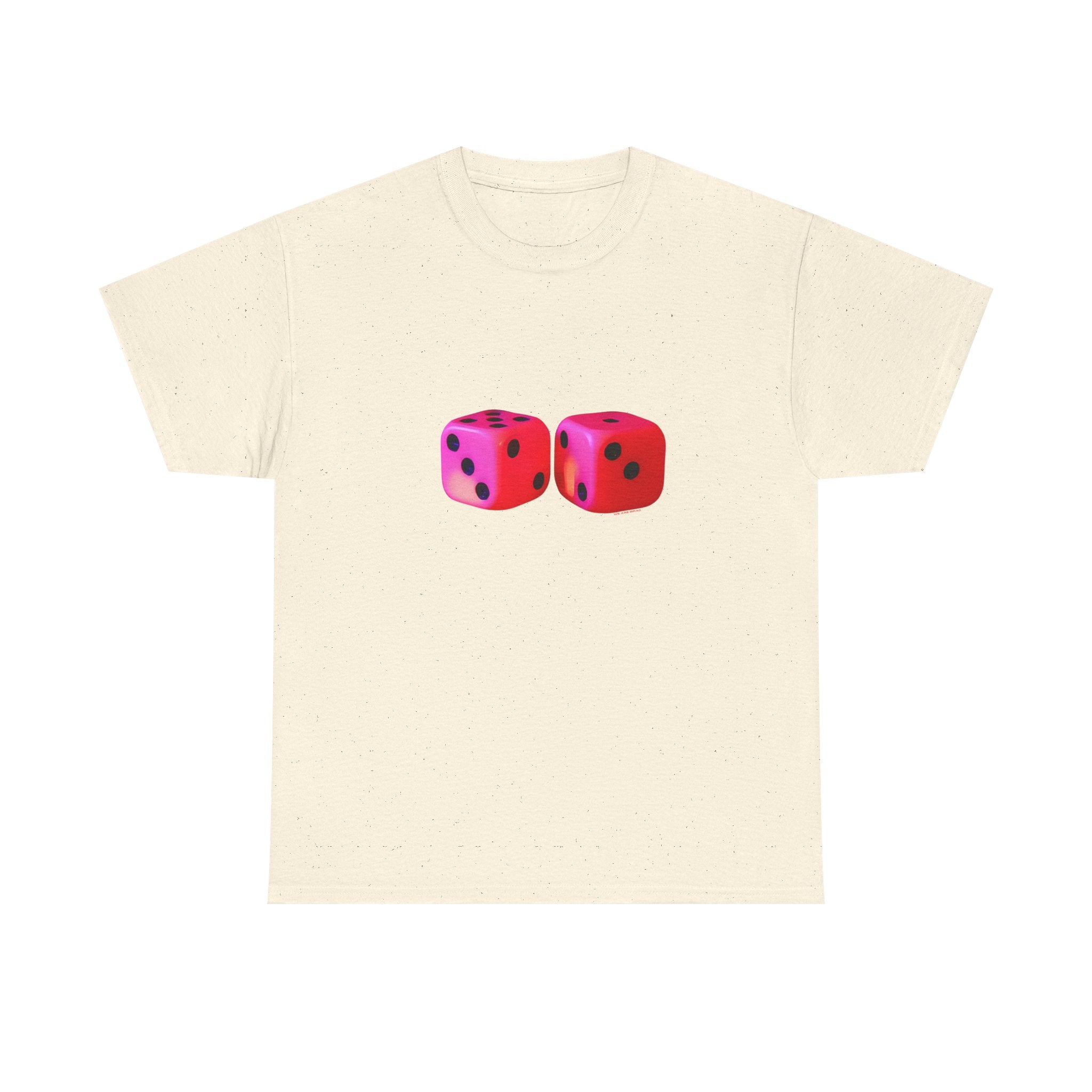 Neon Dice Printed T-Shirt 100% Cotton Lucky Dice Casino Tee Gift
