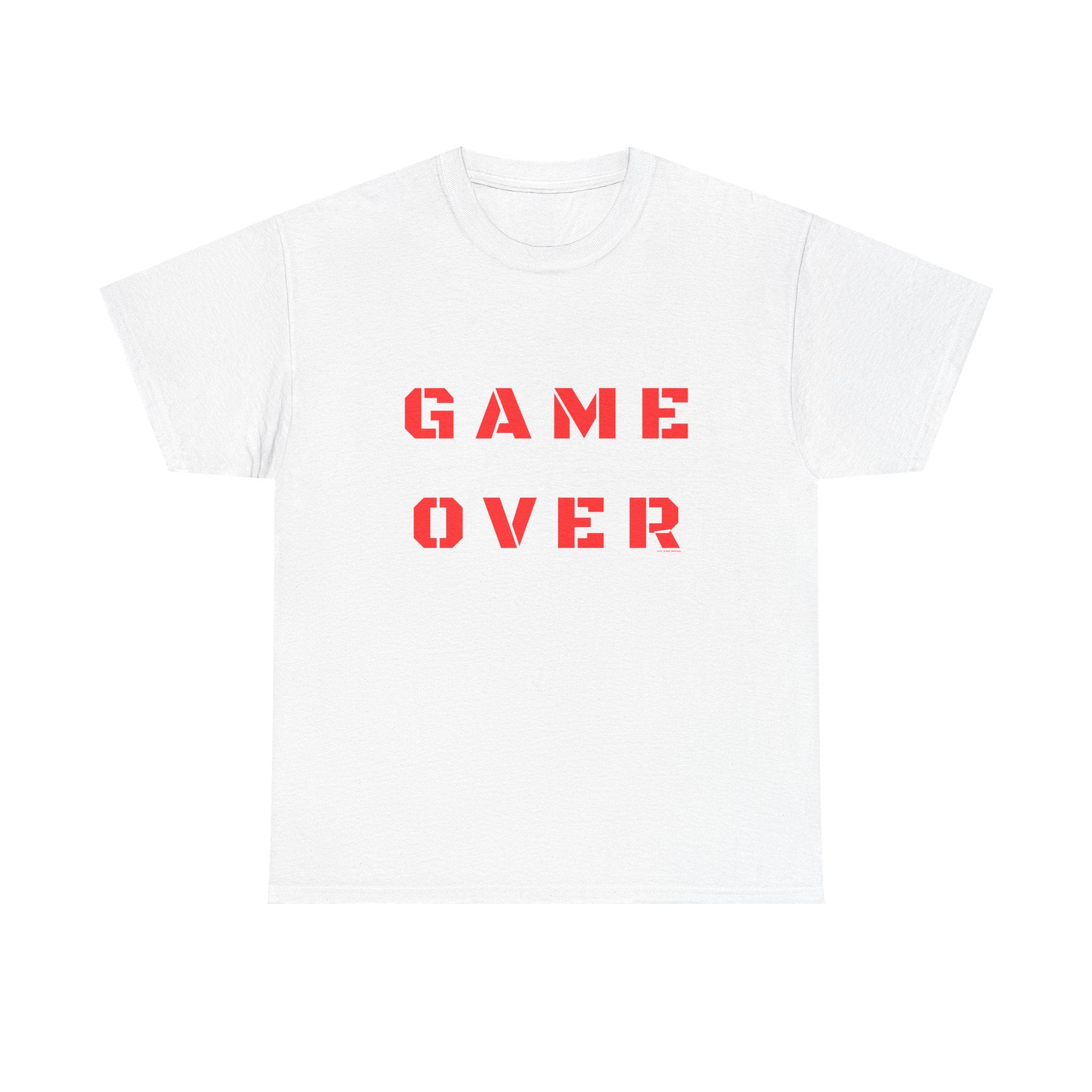 Game Over Printed T-Shirt 100% Cotton Novelty Gamer Tee Gift