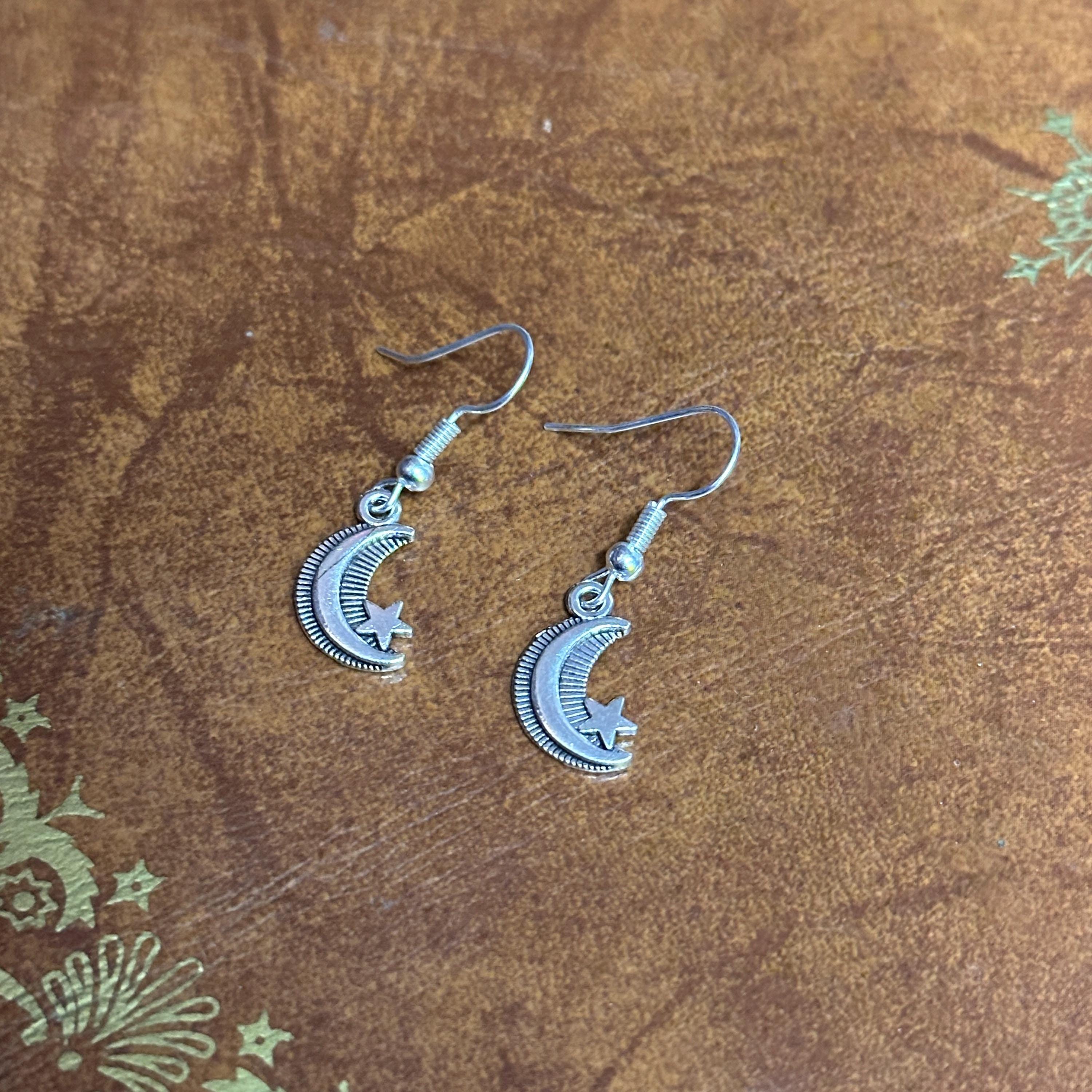 Handmade Space Astral Themed Drop Earrings Silver Tone Charm Dangle Earrings Various