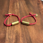 Vintage Oriental Handmade Red Woven Bracelets 2 Pieces Unique Gift