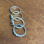 Vintage Gothic Costume Ring Bundle Silver/Gold Tone Ring Collection 4 Pieces - Size R