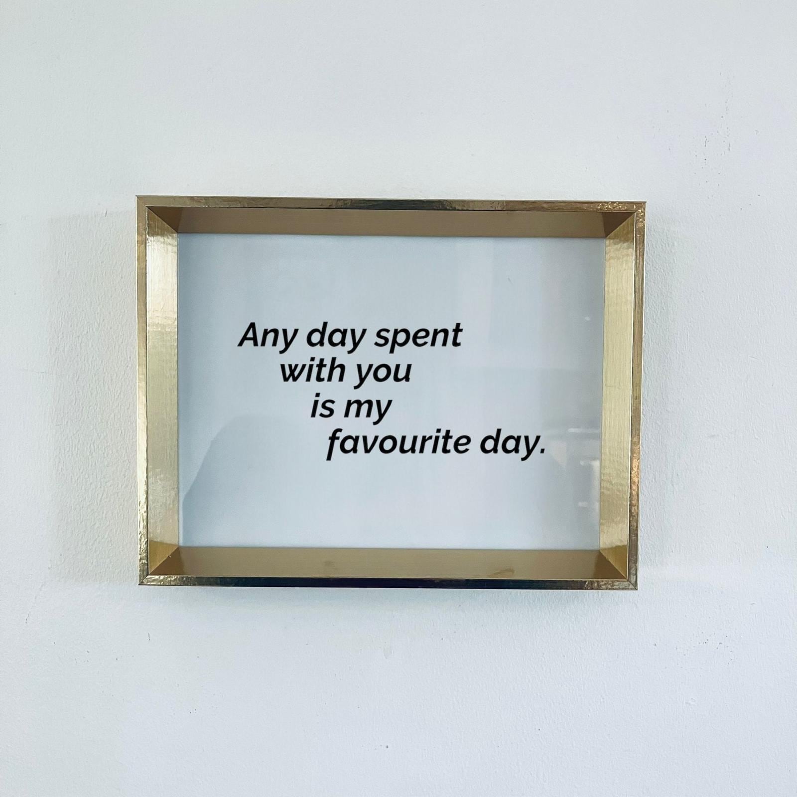 Retro Gold Framed Love Quote Print Valentine&#39;s Day Gift Friend Girlfriend Poem Anniversary Wall