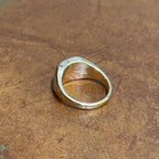 Vintage 80s Style Retro Gold Tone Ring Red/Brown Gemstone Ring  - Size R