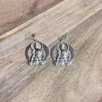 Vintage 925 Sterling Silver Buddha Earrings Heavy Weight Unique Gift
