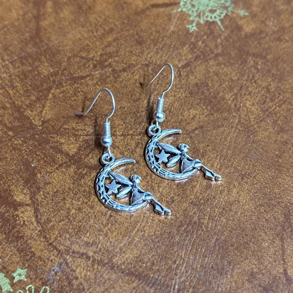 Handmade Fairy Angel Themed Drop Earrings Silver Tone Charm Dangle Earrings Various