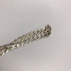 Vintage 925 Sterling Solid Silver Chunky Choker Flat Link Chain Necklace 50cm