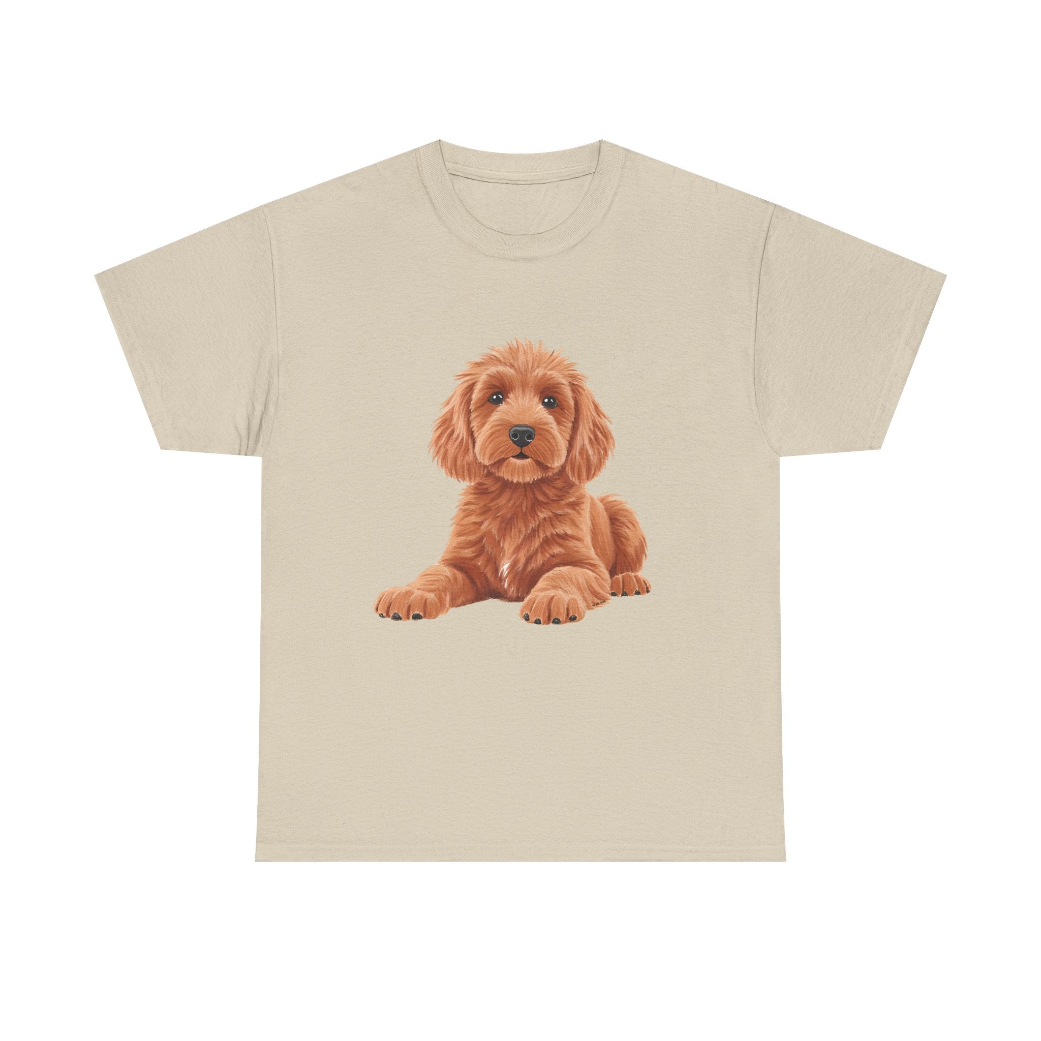 Brown Cockapoo Printed T-Shirt 100% Cotton Novelty Cute Dog Tee Gift