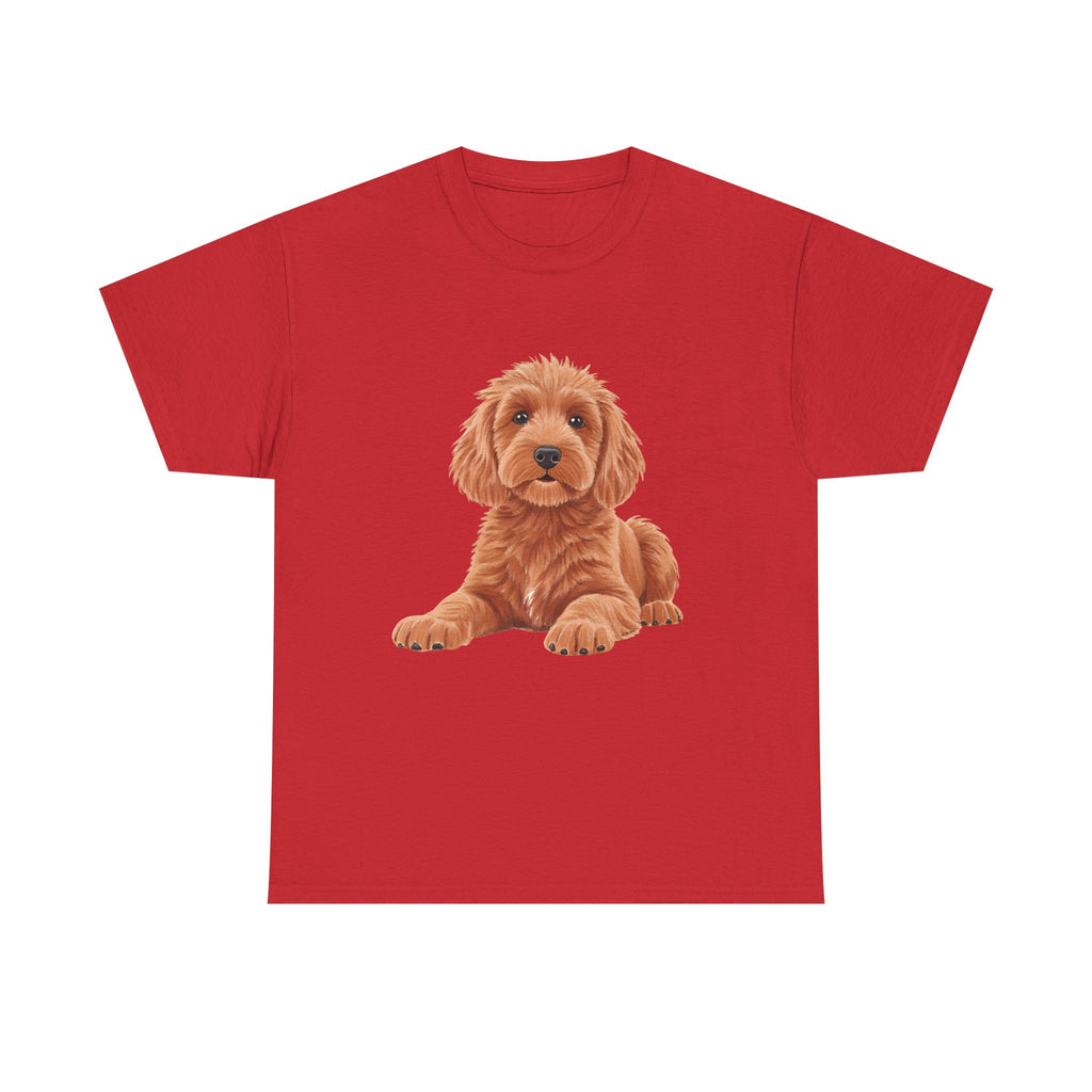 Brown Cockapoo Printed T-Shirt 100% Cotton Novelty Cute Dog Tee Gift