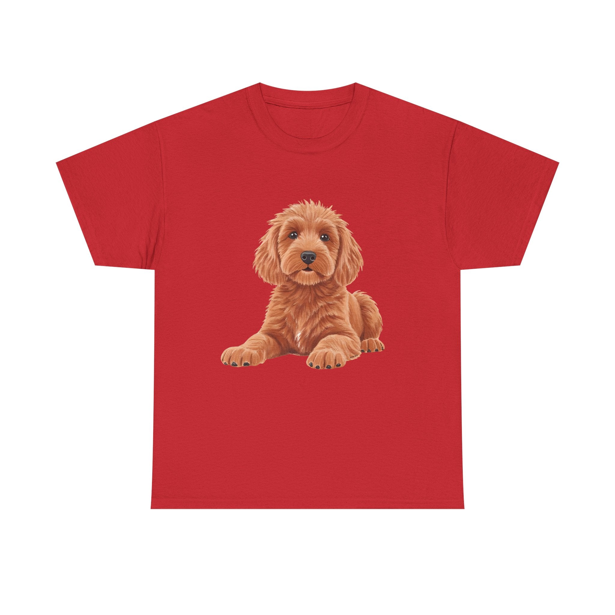 Brown Cockapoo Printed T-Shirt 100% Cotton Novelty Cute Dog Tee Gift