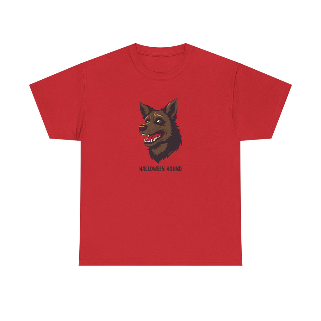 Halloween Hound Printed T-Shirt 100% Cotton Novelty Scary Halloween Dog Tee