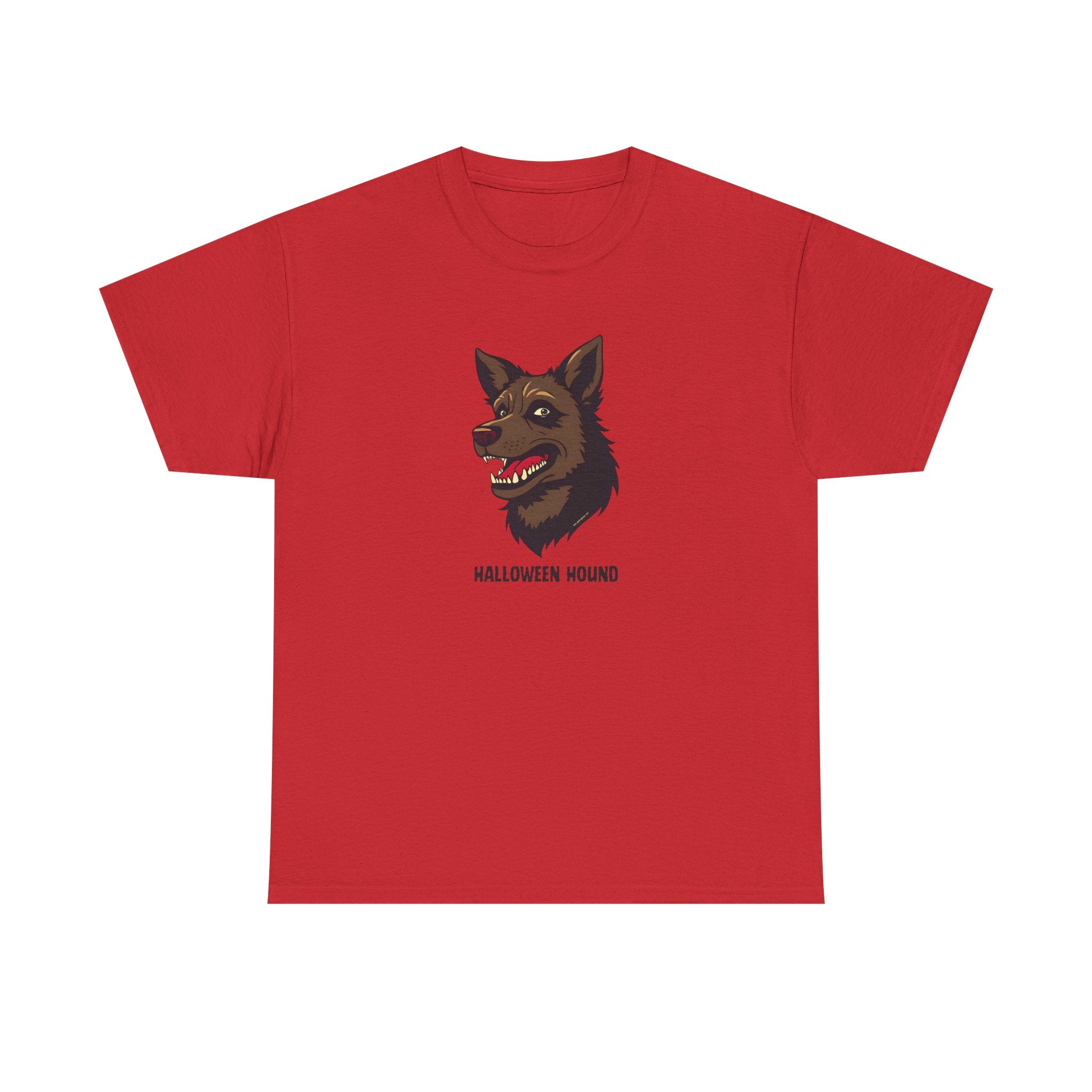 Halloween Hound Printed T-Shirt 100% Cotton Novelty Scary Halloween Dog Tee