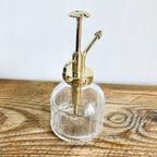 Vintage Style Glass Spritzer Bottle With Gold Spray Button Vintage Homeware Gift 16cm