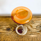 Large 70s Inspired Retro Glass Sand Egg Timer Orange Homeware Gift 19cm