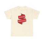 Just Married Red Ribbon Printed T-Shirt 100% Cotton Novelty Newly Wed Tee Gift
