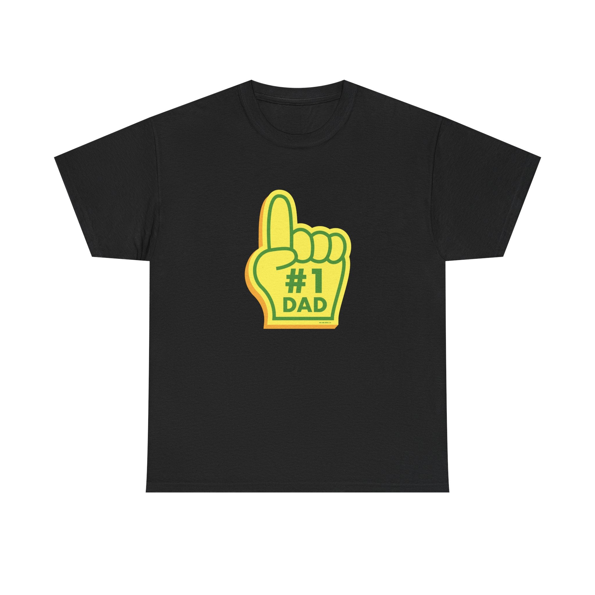 Novelty #1 Dad Hand Printed T-Shirt 100% Cotton Retro Dad Tee Birthday Father's Day Gift