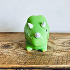 Children&#39;s Novelty Retro Dinosaur Stegosaurus Piggy Bank Green 18cm Unique Gift