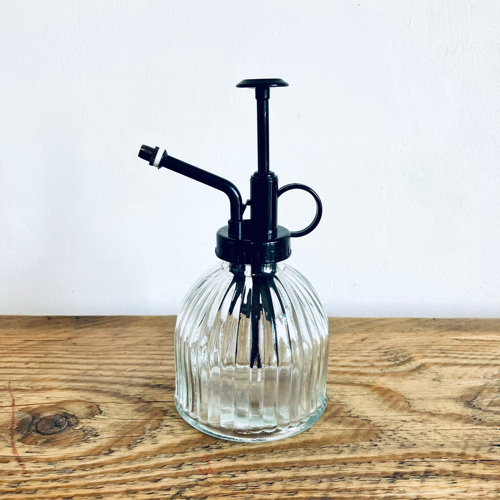 Vintage Style Glass Spritzer Bottle With Black Spray Button Vintage Homeware Gif