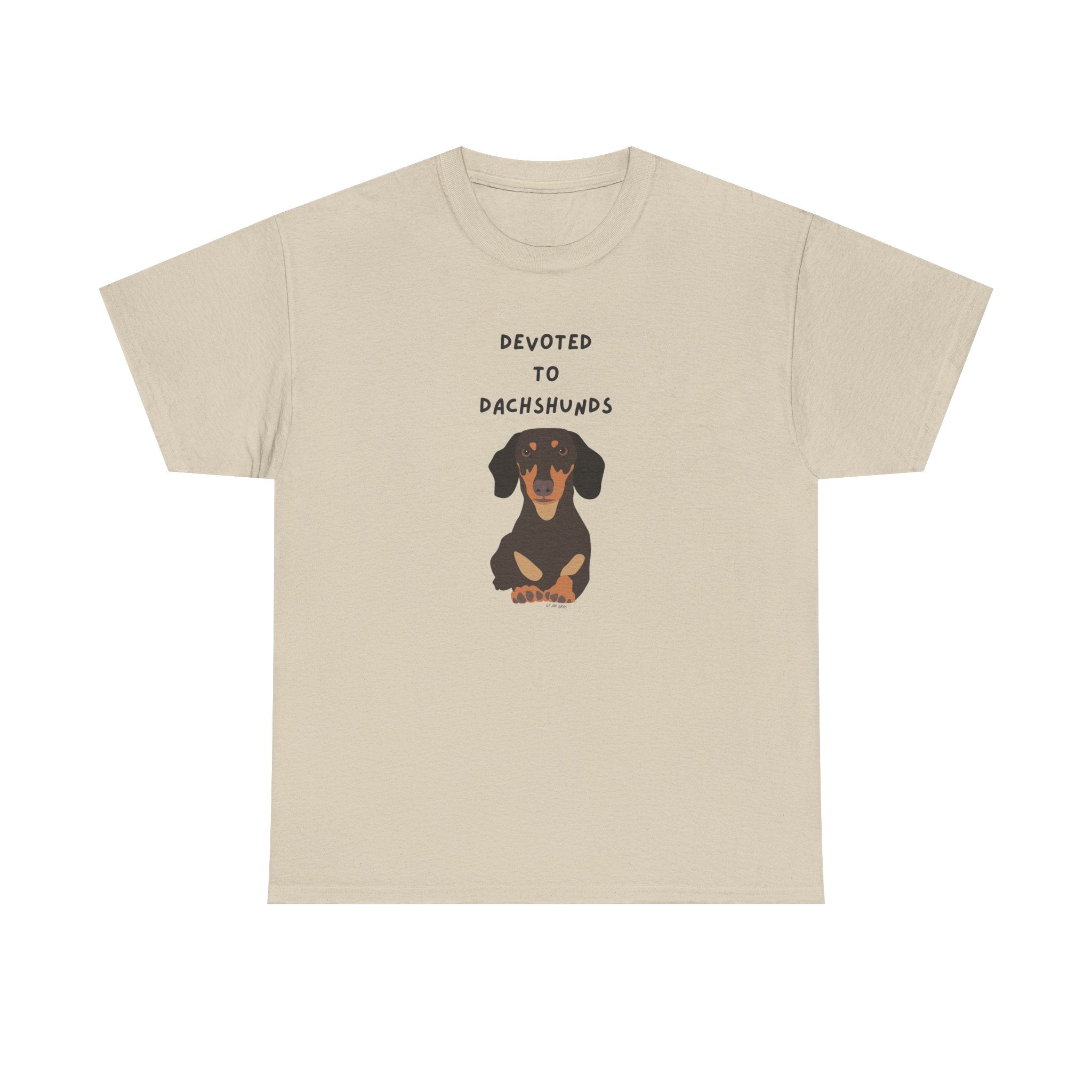 Devoted To Dachshunds Sausage Dog Printed T-Shirt 100% Cotton Novelty Cute Dog Tee Gift